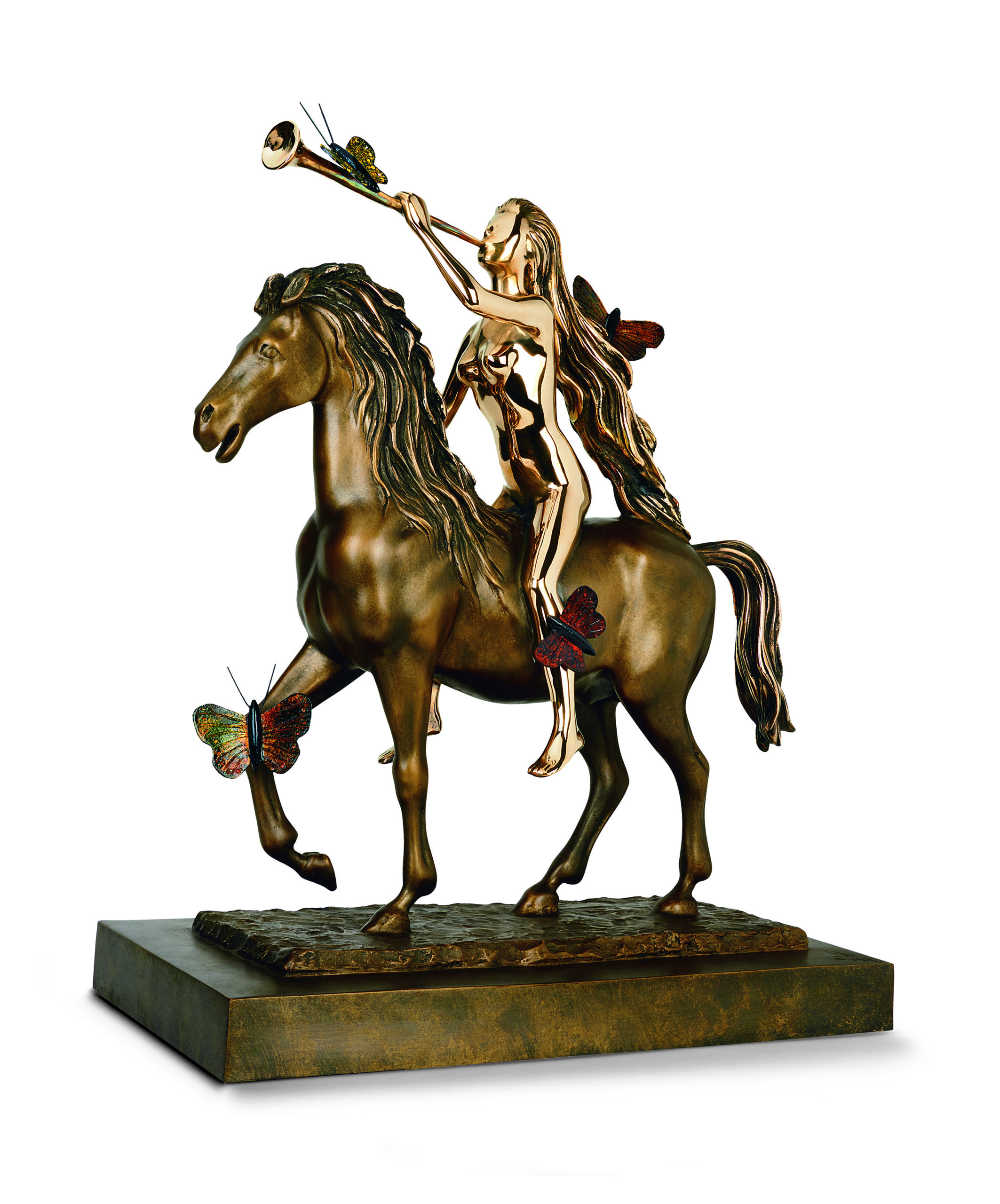 Salvador Dali limited edition bronze sculpture "Lady Godiva with Butterflies"