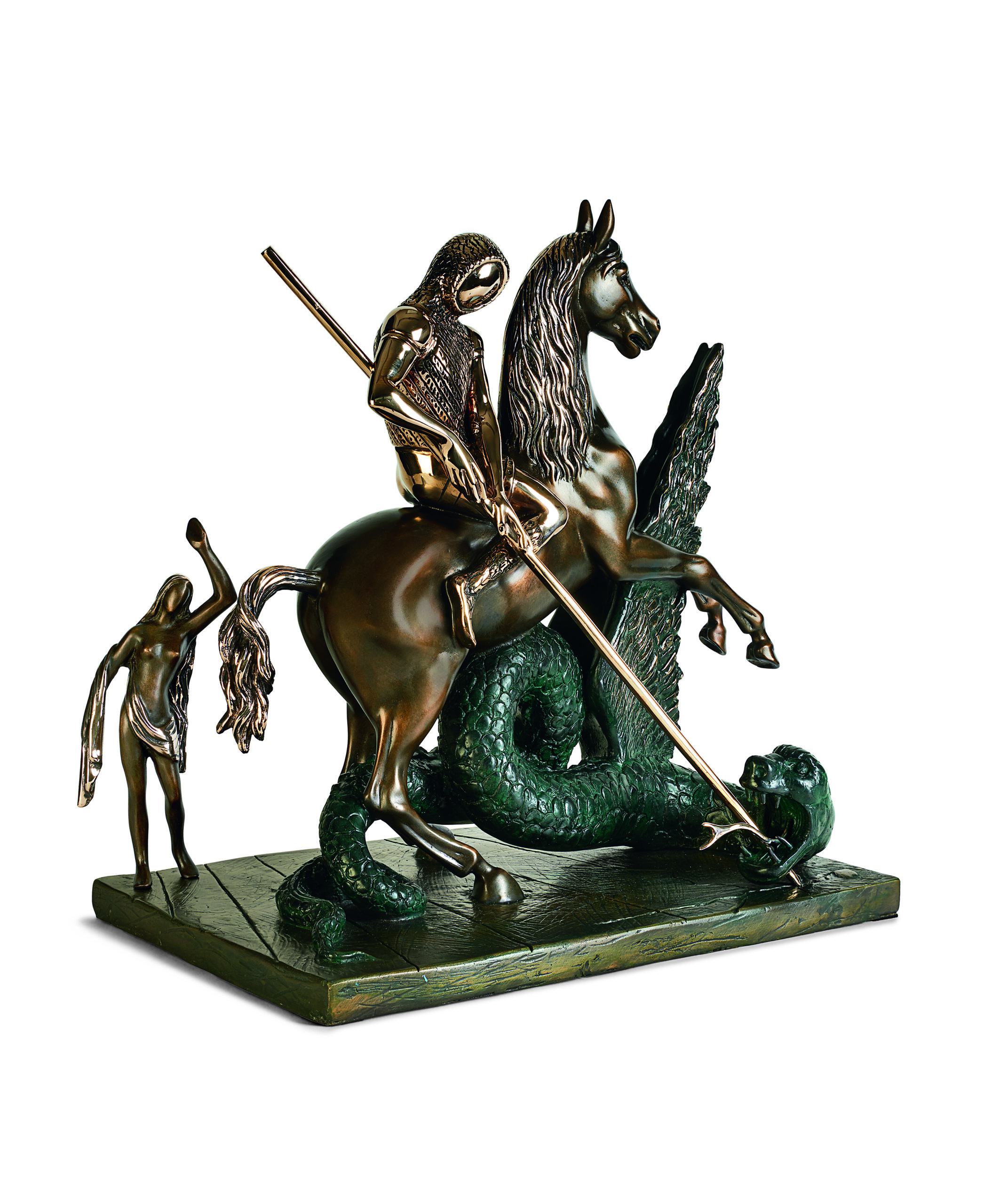 Salvador Dali limited edition bronze sculpture "Saint George and the Dragon"